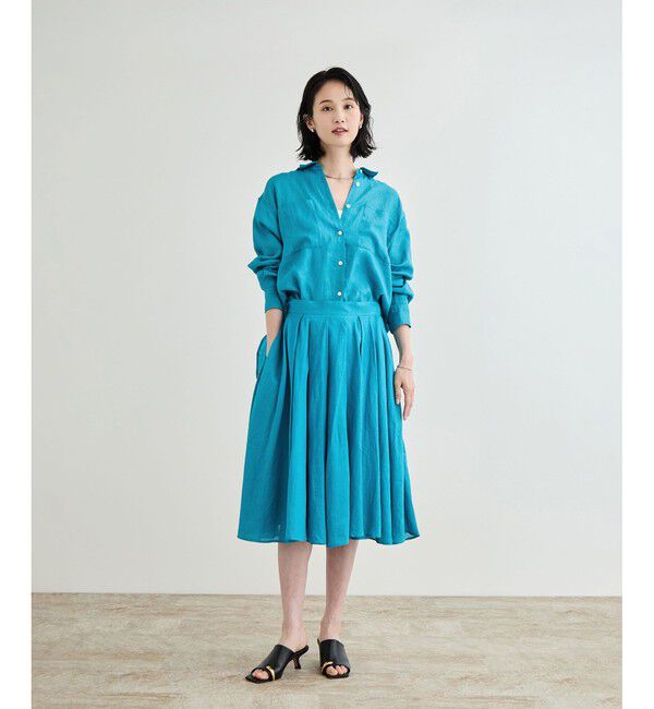 ROPE「【洗える】ヨーロピアンリネンフレアスカート/一部セットアップ対応」|スカート|