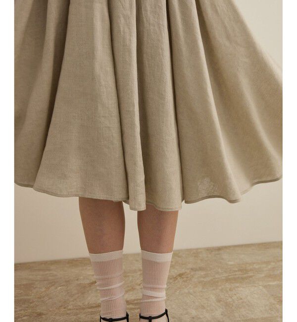 ROPE「【洗える】ヨーロピアンリネンフレアスカート/一部セットアップ対応」|スカート|