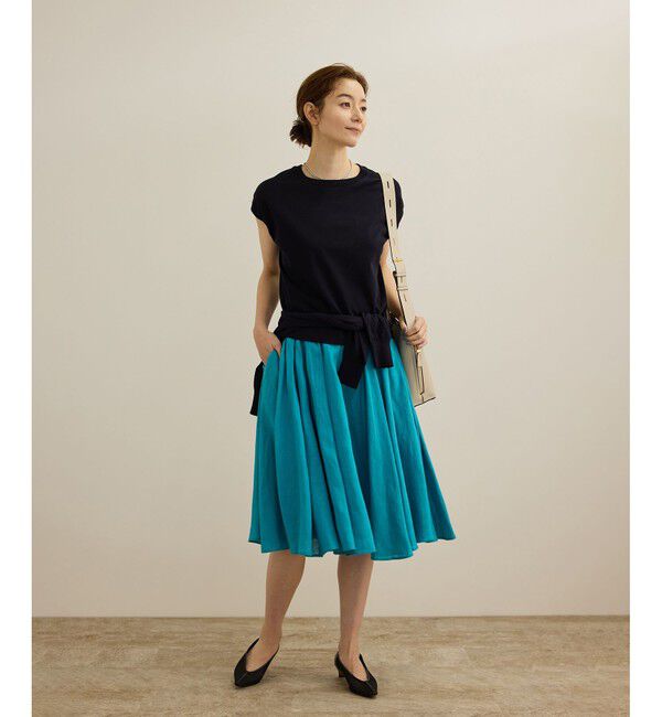 ROPE「【洗える】ヨーロピアンリネンフレアスカート/一部セットアップ対応」|スカート|