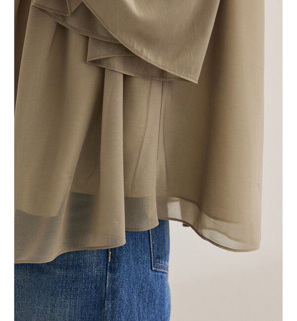 ROPE「【洗える】ブライトネスヤーンギャザーブラウス/セットアップ対応」|シャツ・ブラウス|