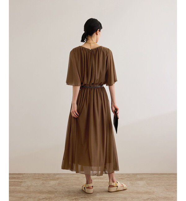 ROPE「【洗える】ブライトネスヤーンギャザーブラウス/セットアップ対応」|シャツ・ブラウス|