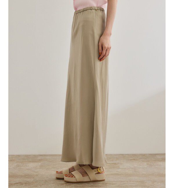 ROPE「【WEB・一部店舗限定】フィブリルサテンマーメイドスカート【セットアップ対応】/洗える」|スカート|