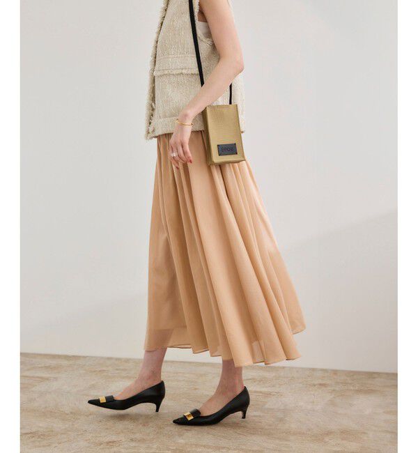 ROPE「【洗える】コットンシルクスカート」|スカート|