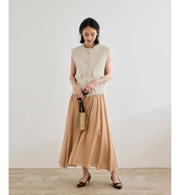 ROPE「【洗える】コットンシルクスカート」|スカート|