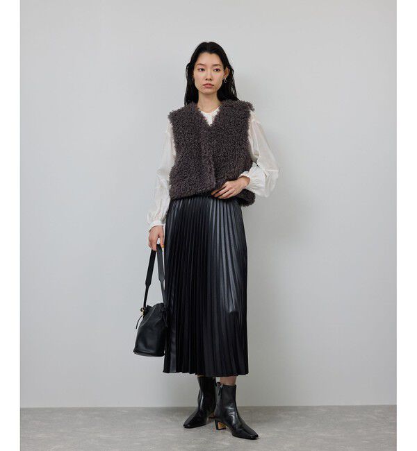 ROPE「シャイニープリーツスカート/イージーケア」|スカート|