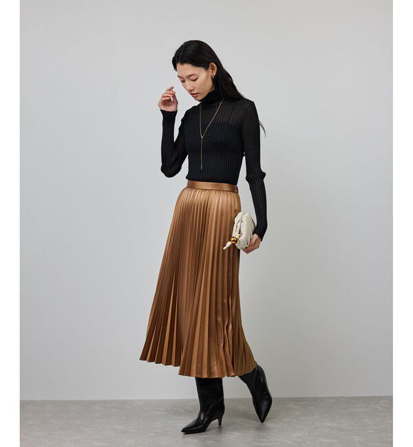 ROPE「シャイニープリーツスカート/イージーケア」|スカート|