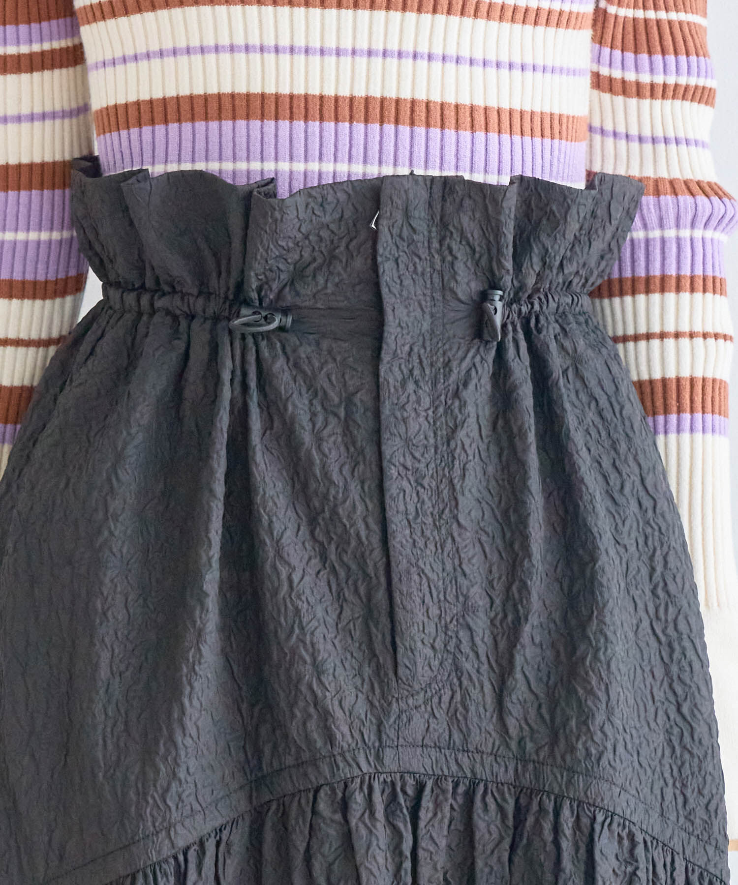 VIS「ぽこぽこドロストジャガードスカート」|スカート|