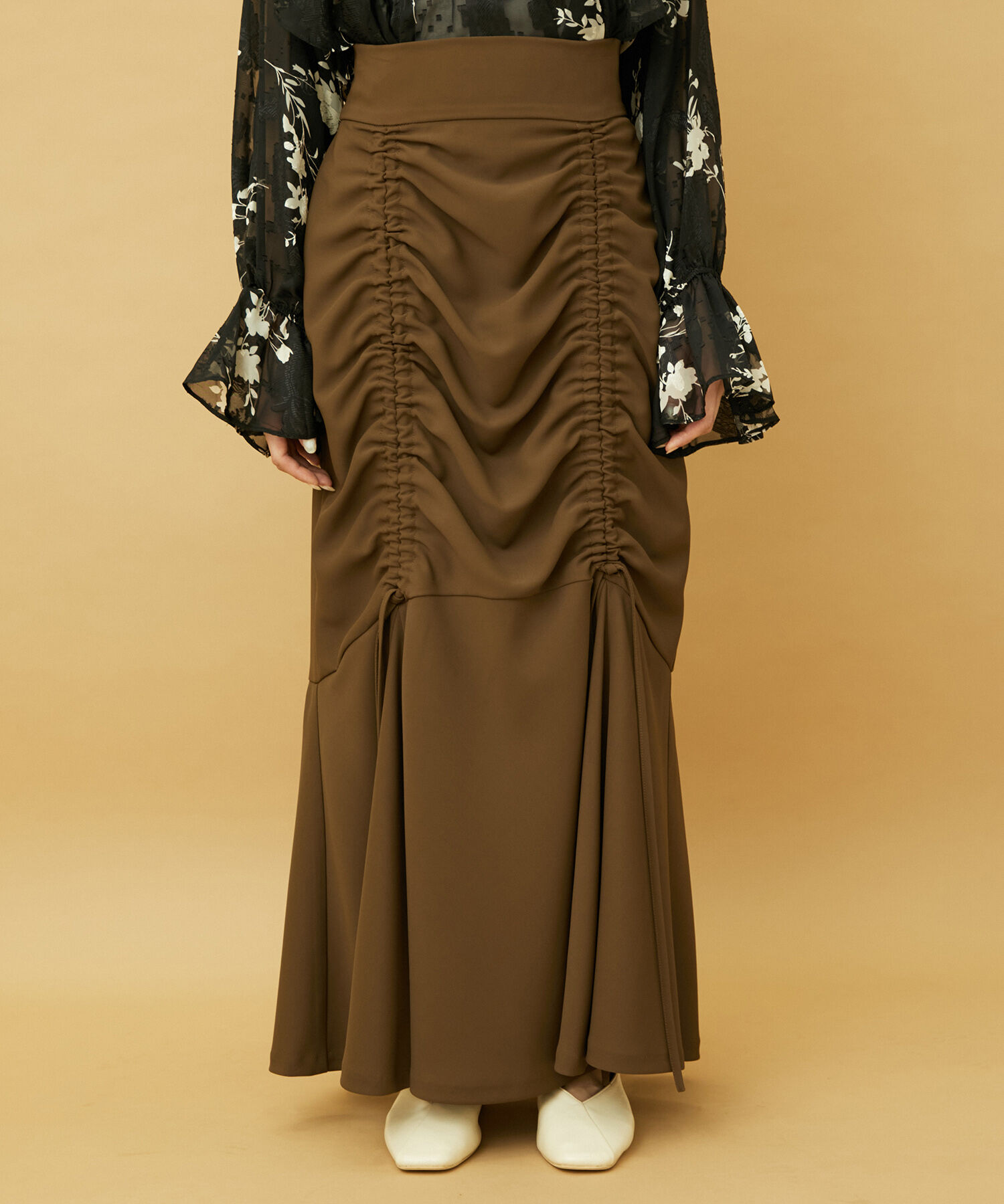 VIS「【洗える】ドロストマーメイドスカート」|スカート|