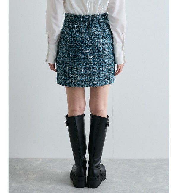 VIS「【洗える】ラメツイード&千鳥柄ミニスカート」|スカート|