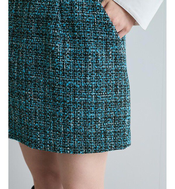 VIS「【洗える】ラメツイード&千鳥柄ミニスカート」|スカート|