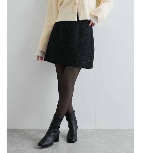 VIS「【洗える】ラメツイード&千鳥柄ミニスカート」|スカート|