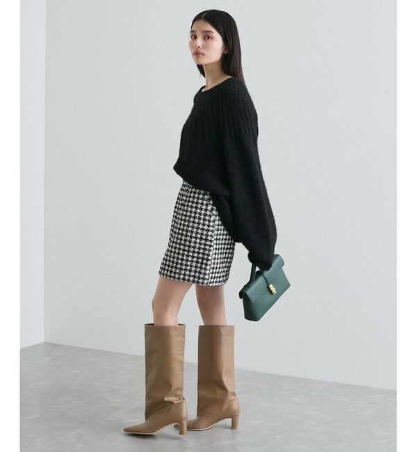 VIS「【洗える】ラメツイード&千鳥柄ミニスカート」|スカート|