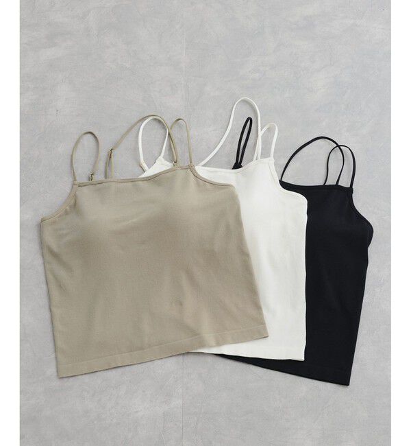 VIS「【洗える】カップ付きアシンメトリーキャミソール」|キャミソール|
