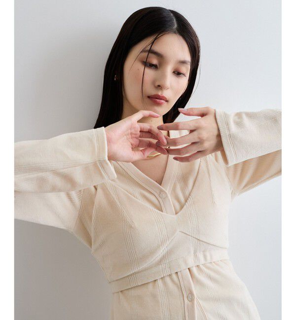 VIS「【Miller】VIS別注モデルベロアボタンアップカーディガン【洗える】」|カーディガン|