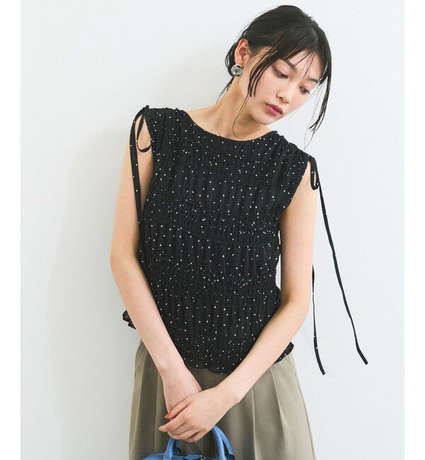 VIS「プリーツシアーシャーリングブラウス」|シャツ・ブラウス|