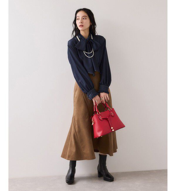 VIS「エスカルゴ切替スエードライクスカート」|スカート|