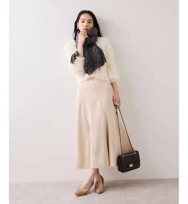 VIS「エスカルゴ切替スエードライクスカート」|スカート|