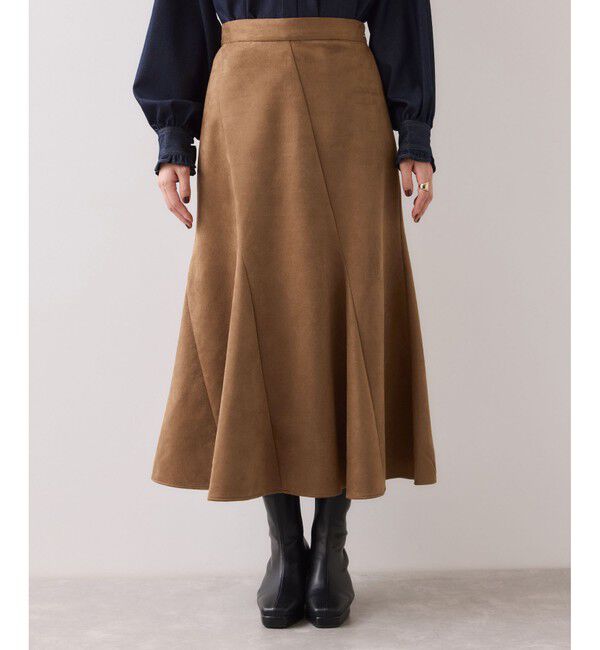 VIS「エスカルゴ切替スエードライクスカート」|スカート|