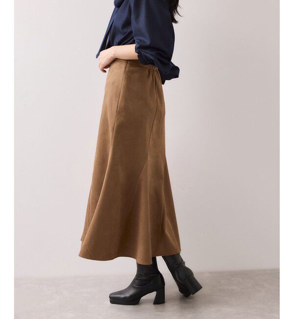 VIS「エスカルゴ切替スエードライクスカート」|スカート|