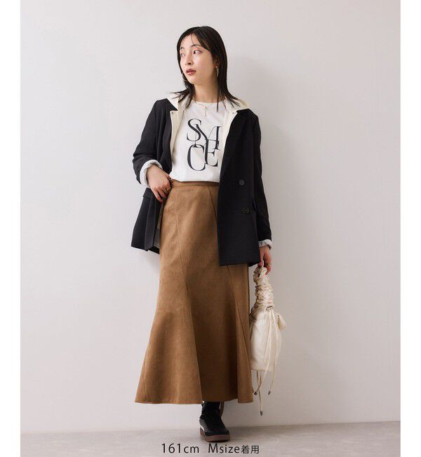 VIS「エスカルゴ切替スエードライクスカート」|スカート|