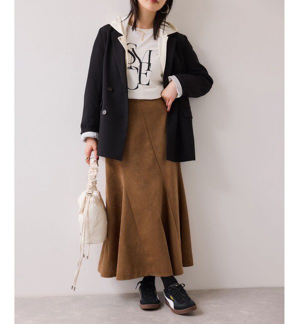 VIS「エスカルゴ切替スエードライクスカート」|スカート|