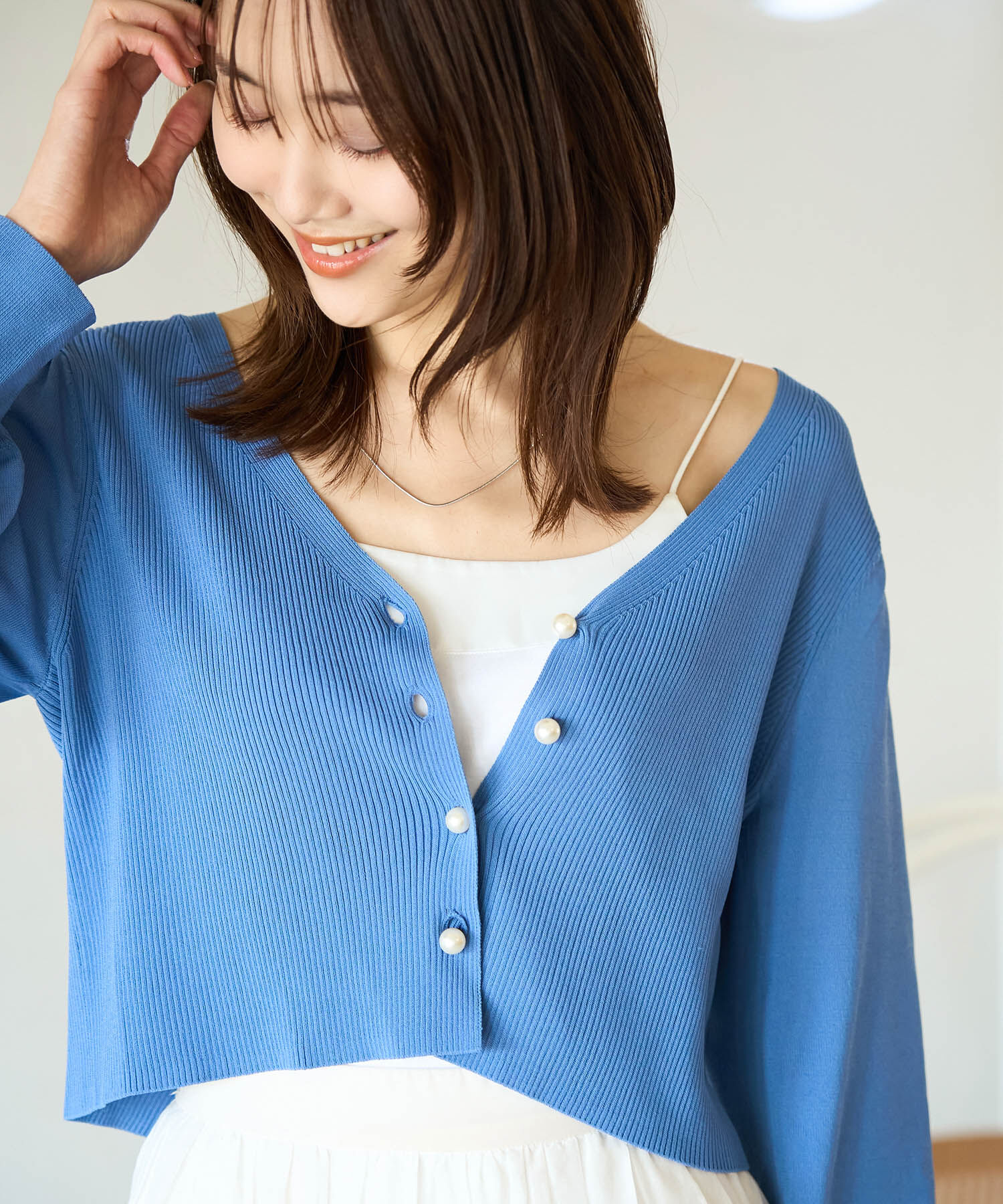 Rope&rsquo;Picnic「サテン切替キャミソール」|キャミソール|ホワイト(10)