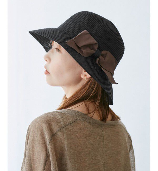 ROPE PICNIC PASSAGE「【UVカット・ウォッシャブル】折り畳みリボンハット」|ハット|