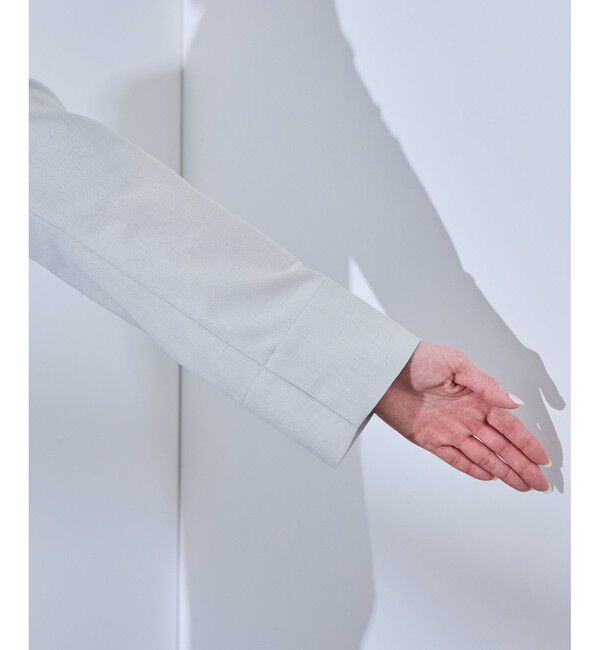 Rope&rsquo;Picnic「【UV対応】【リネンライク・シリーズ】ノーラペルジャケット/通勤・セットアップ対応」|ノーカラージャケット|