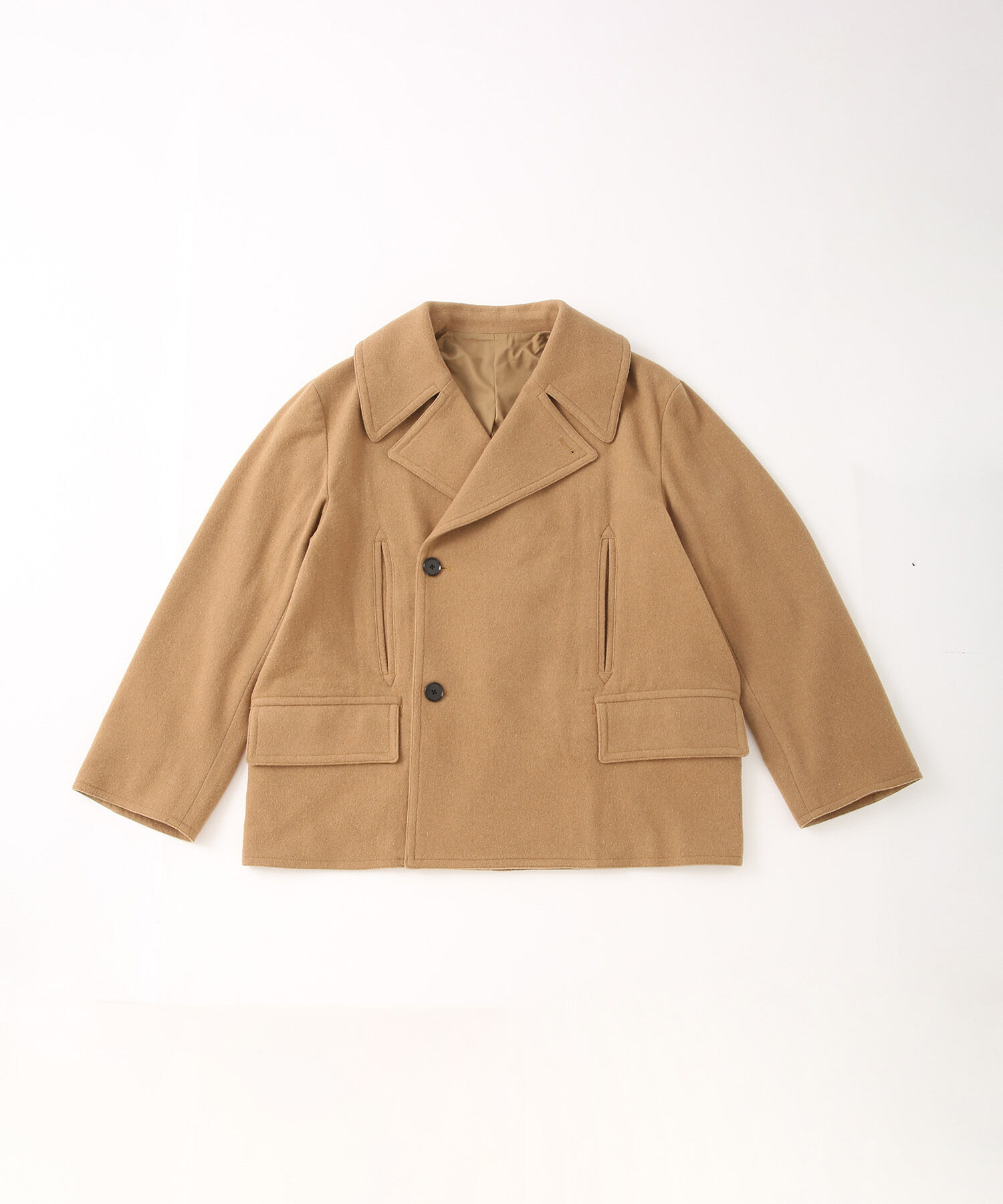 ADAM ET ROPE'「ライトメルトン ピーコート ブルゾン」|ピーコート|ベージュ(27)