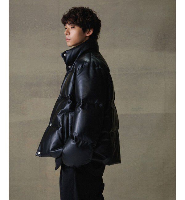 ADAM ET ROPE'「《別注》【AVIREX for ADAM ET ROPE'】レザーダウンジャケット」|ダウン|