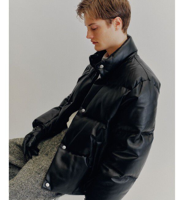 ADAM ET ROPE'「《別注》【AVIREX for ADAM ET ROPE'】レザーダウンジャケット」|ダウン|