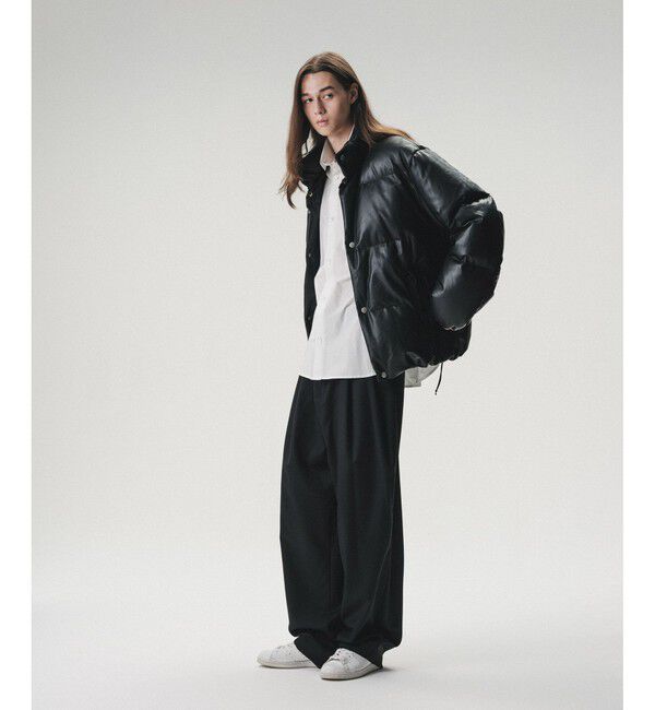 ADAM ET ROPE'「《別注》【AVIREX for ADAM ET ROPE'】レザーダウンジャケット」|ダウン|