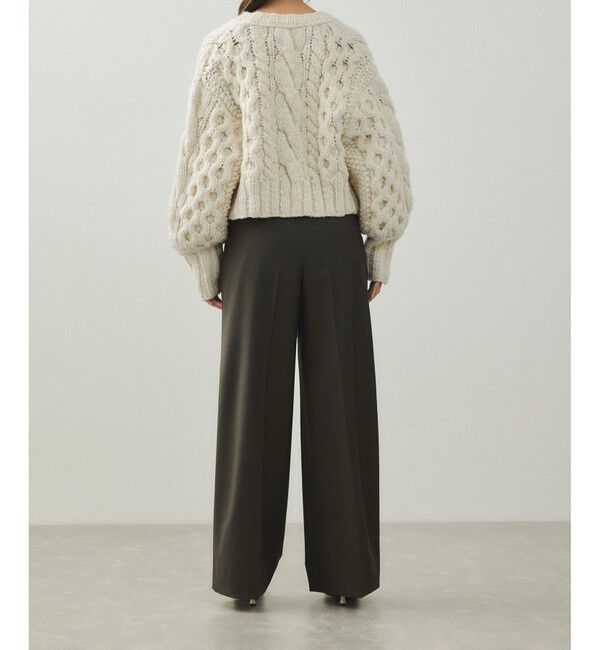 ADAM ET ROPE'「【EMOELLE】ケーブルボレロカーディガン」|カーディガン|