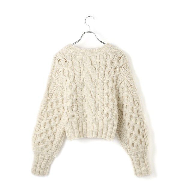 ADAM ET ROPE'「【EMOELLE】ケーブルボレロカーディガン」|カーディガン|