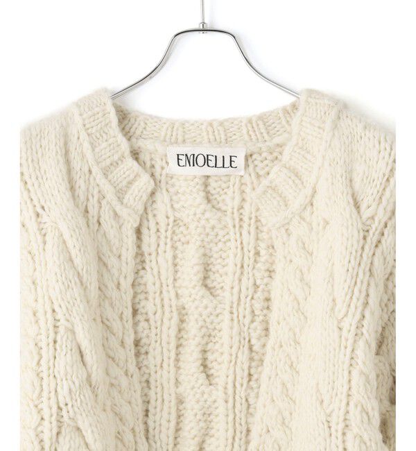 ADAM ET ROPE'「【EMOELLE】ケーブルボレロカーディガン」|カーディガン|