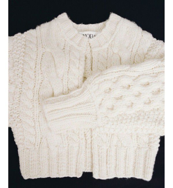 ADAM ET ROPE'「【EMOELLE】ケーブルボレロカーディガン」|カーディガン|