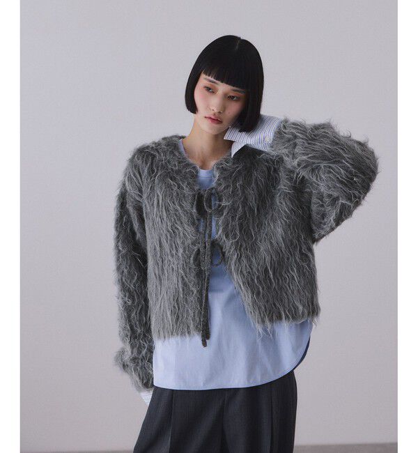 ADAM ET ROPE'「アルパカフラッフィーカーディガン」|カーディガン|