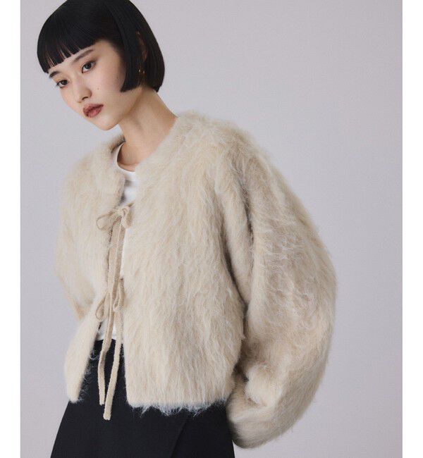 ADAM ET ROPE'「アルパカフラッフィーカーディガン」|カーディガン|