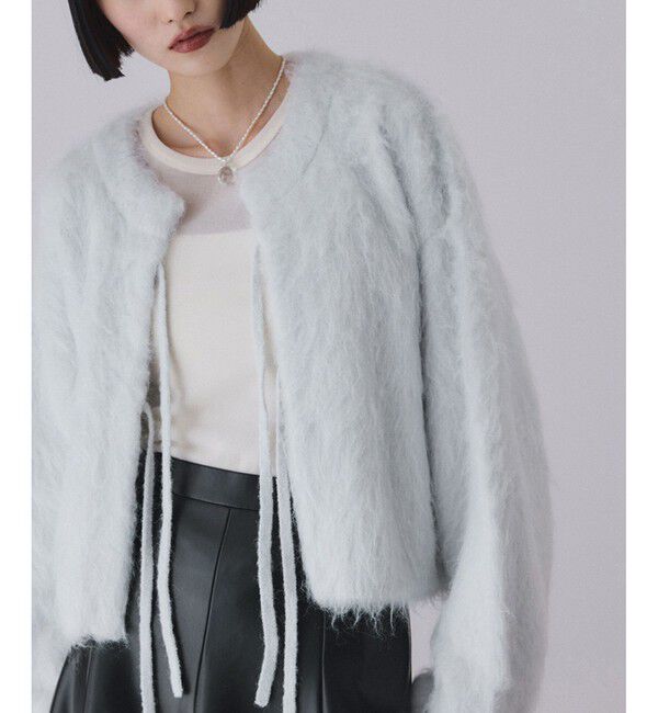 ADAM ET ROPE'「アルパカフラッフィーカーディガン」|カーディガン|