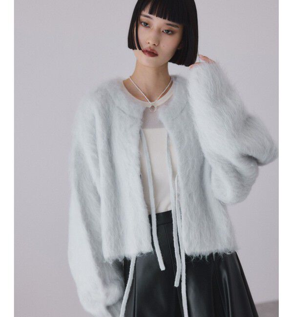 ADAM ET ROPE'「アルパカフラッフィーカーディガン」|カーディガン|