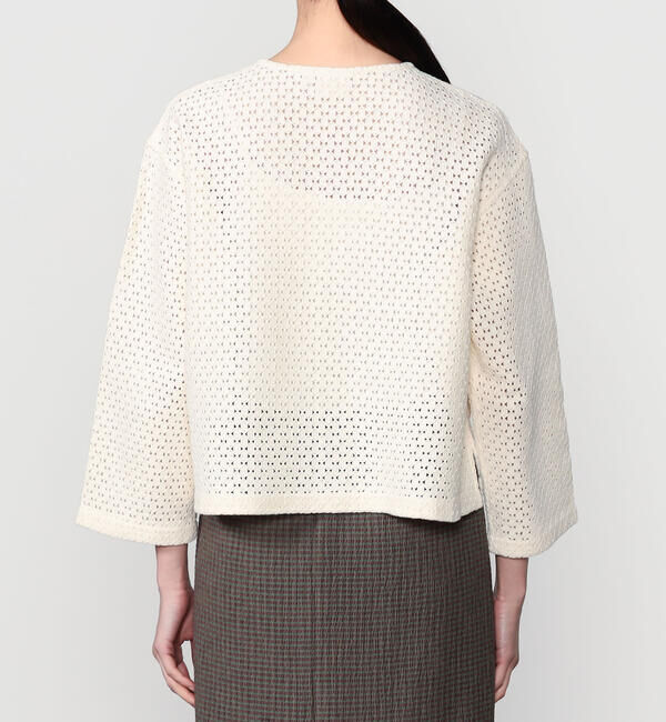  「INDIA INDUSTRY | ラティスレース シャツカーディガン WOMEN」|カーディガン|