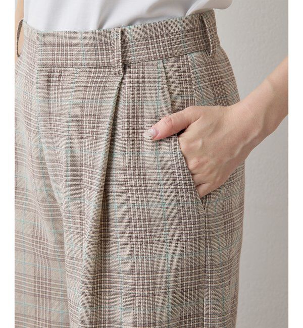  「コットンチェックパンツ」|チノ|