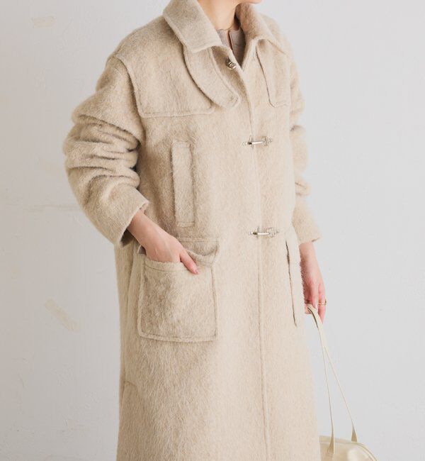  「【着映えコート/ウール混】シャギーロングコート」|その他|