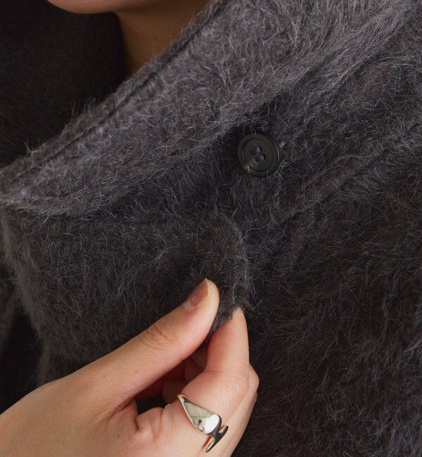  「【着映えコート/ウール混】シャギーロングコート」|その他|