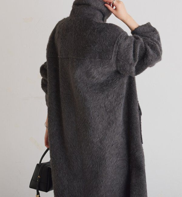  「【着映えコート/ウール混】シャギーロングコート」|その他|