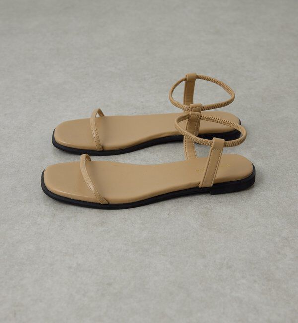  「【PAPILLONNER/パピヨネ】フラットスクエアサンダル」|その他|