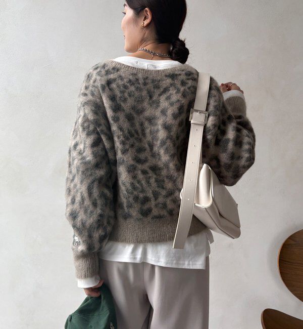  「レオパード柄起毛ニット」|ニット・セーター|