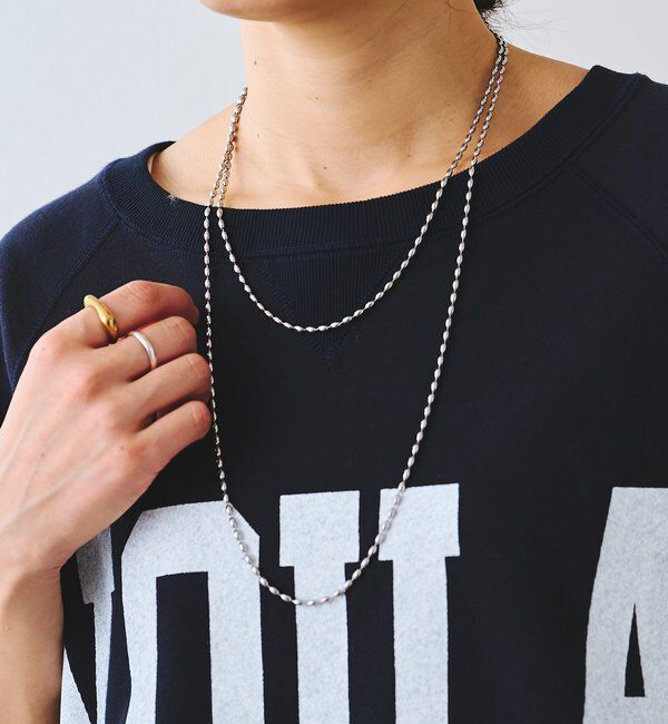  「【R.good（アールドットグッド）】オーバルボールロングネックレス」|リング|