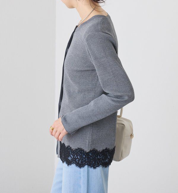  「【鮮度抜群】レーストリムカーディガン」|カーディガン|