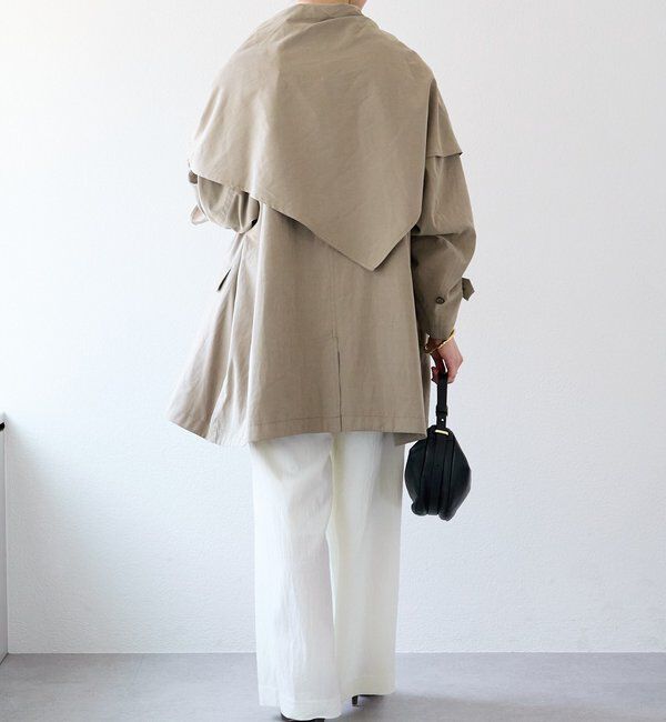  「【鮮度ある着こなしに】ストール付きテントコート」|その他|